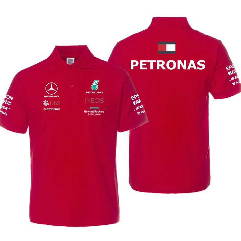 Polo Mercedes AMG Petronas F1 Racing Team Motorsport Homme Coton Manche Courte